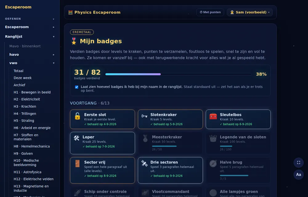 Je badges.